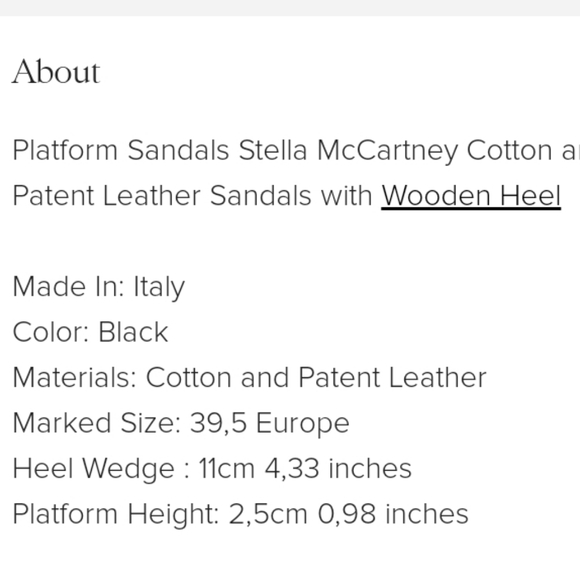 STELLA MCCARTNEY VINTAGE WOODEN LEATHER SANDALS VERY GOOD CONDITION - Picture 12 of 13